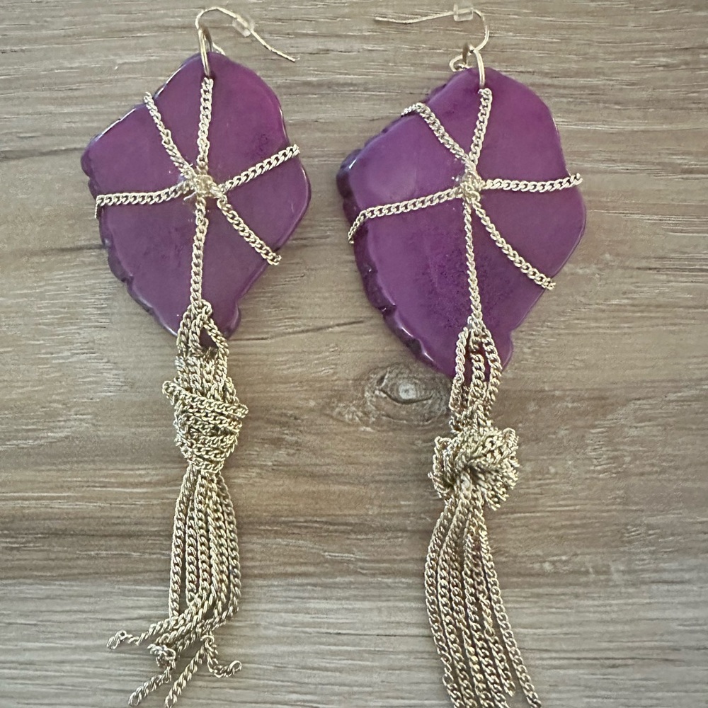 Vintage 80s Handcrafted Earrings